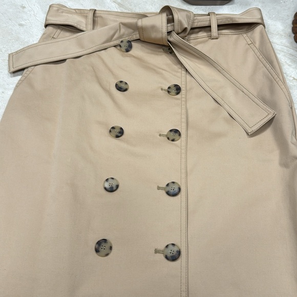 LAFAYETTE 148 NEW YORK PEARSON SKIRT IN HONEYNUT COTTON ELASTANE FABRIC SIZE 6 - Picture 5 of 16
